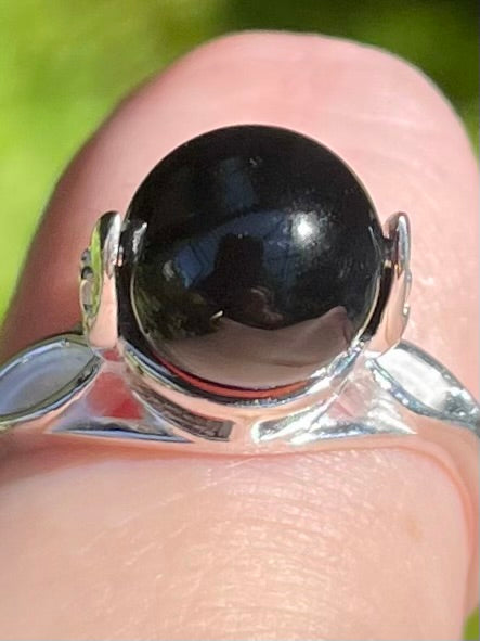 Black Onyx Meditation Spin Ring Size 7.5 - Morganna’s Treasures 