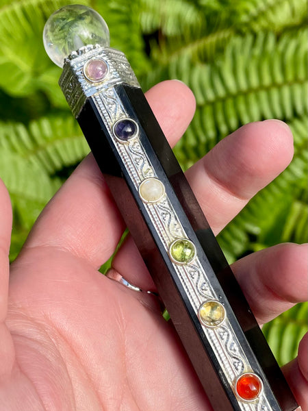 Black Tourmaline Chakra Healing Wand - Morganna’s Treasures 