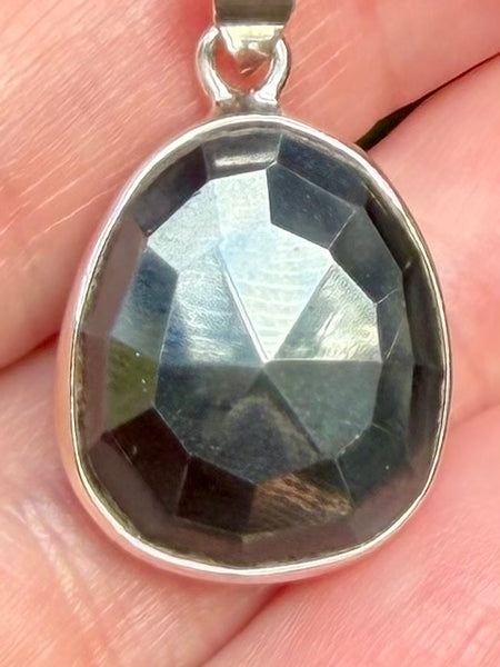 Faceted Hematite Pendant