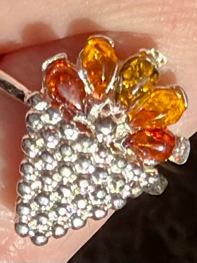 Baltic Amber Ring Size 6