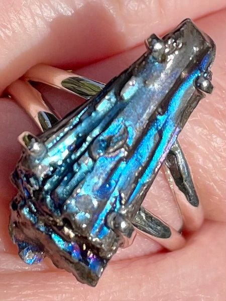 Rainbow Aura Kyanite Ring Size 8 - Morganna’s Treasures