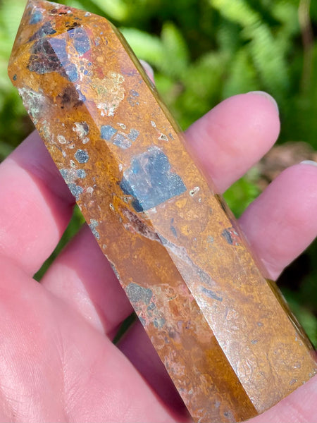 Rare Yellow Jasper and Blue Apatite Healing Wand - Large - Morganna’s Treasures