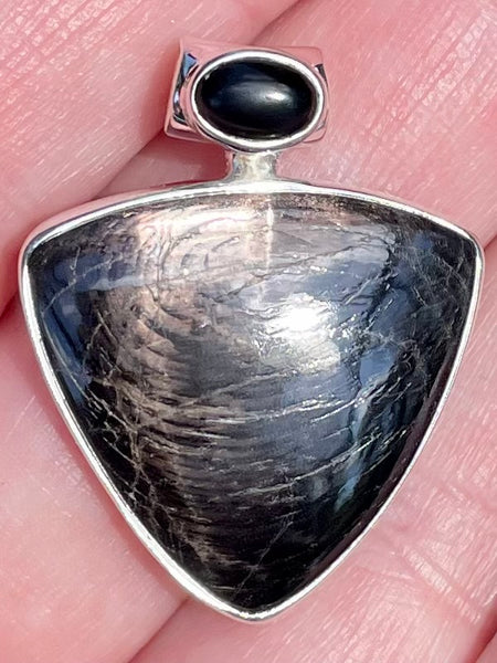 Hypersthene and Black Onyx Pendant - Morganna’s Treasures