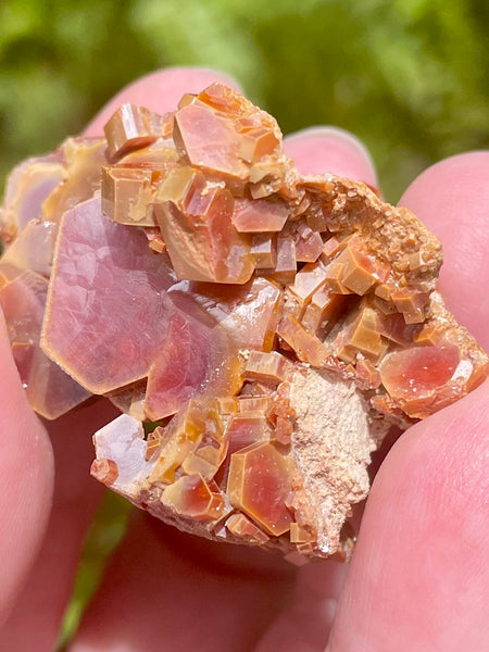 Vanadinite on Barite Crystal Cluster - Morganna’s Treasures 