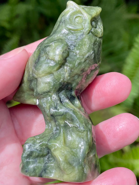 Green Jasper Owl - Morganna’s Treasures
