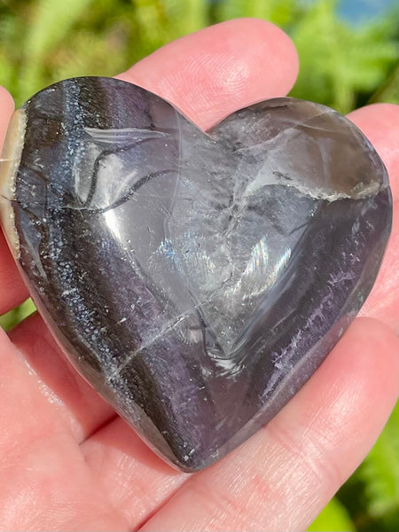 Fluorescent Volcano Agate Heart - Morganna’s Treasures 