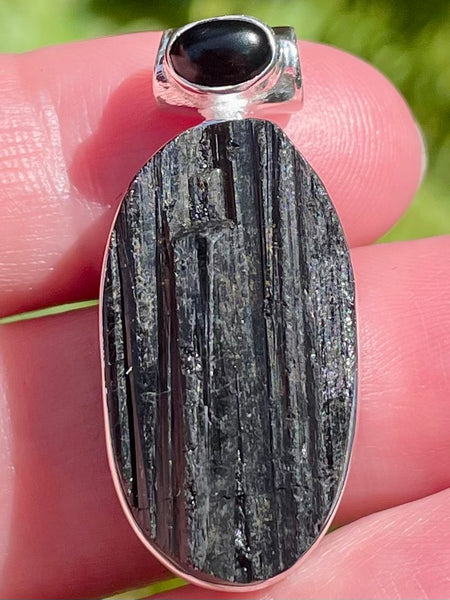 Black Tourmaline and Black Onyx Pendant - Morganna’s Treasures 