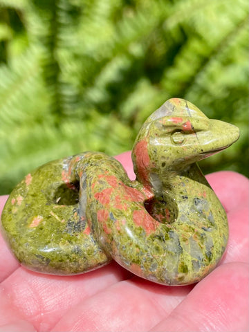 Unakite Carved Snake