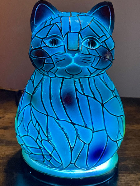 Resin LED Cat Lamp