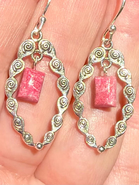 Pink Thulite Earrings