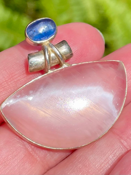 Beautiful Selenite and Blue Kyanite Pendant - Morganna’s Treasures 