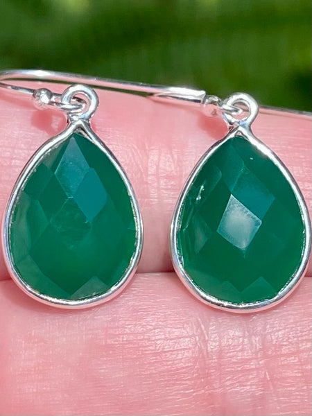 Faceted Green Onyx Earrings - Morganna’s Treasures