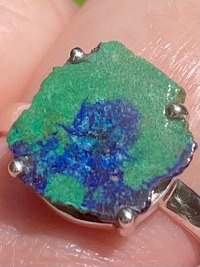 Stunning Azurite in Malachite Stalactite Ring Size 7.5 - Morganna’s Treasures 