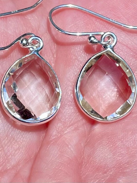 Faceted Clear Quartz Earrings - Morganna’s Treasures