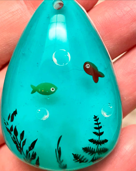 Fish Bowl Resin Pendant - Morganna’s Treasures