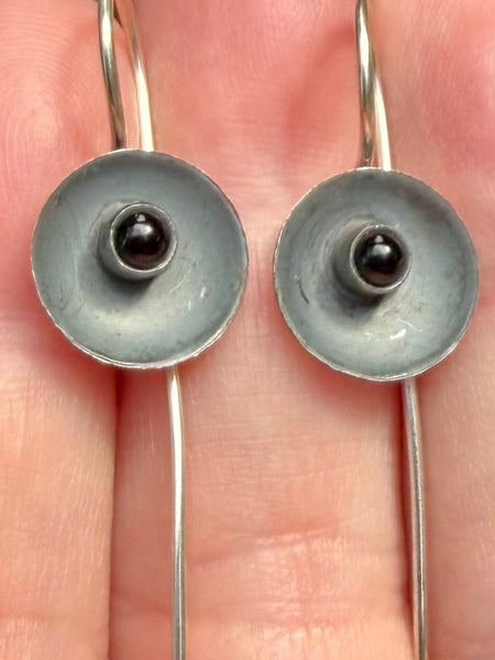 Black Onyx Fish Hook Earrings - Morganna’s Treasures