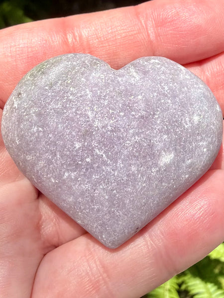 Rough Lepidolite Carved Heart