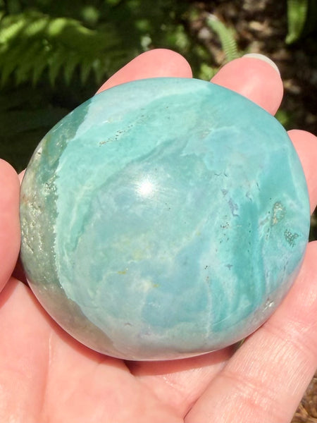 Beautiful Ocean Jasper Palm Stone