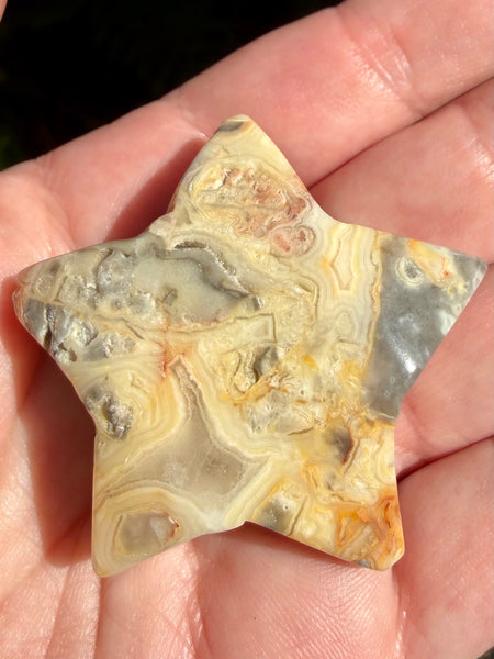 Crazy Lace Agate Druzy Star