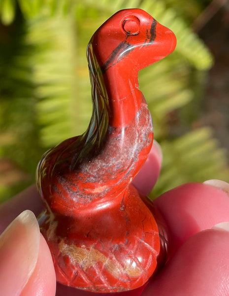 Carved Red Jasper Cobra - Morganna’s Treasures 