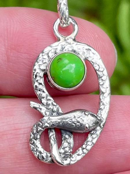 Green Turquoise Snake Pendant - Morganna’s Treasures 