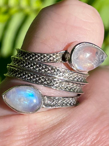 Rainbow Moonstone Ring Size 7 - Morganna’s Treasures 