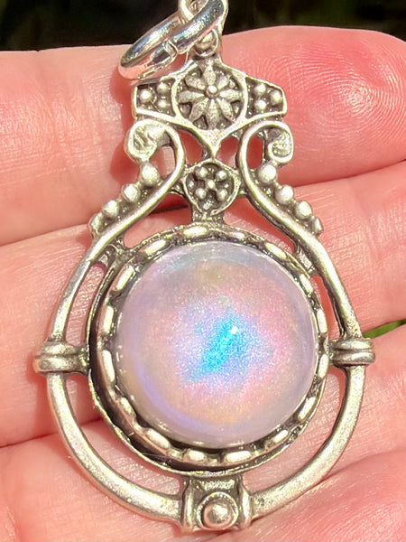 "Enchantment" Citrine, Smoky Quartz, Moonstone, Rainbow Hematite, Selenite, Clear Quartz and Aluminum Orgonite Pendant - Morganna’s Treasures