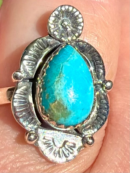 Blue Mohave Turquoise Ring Size 8.5