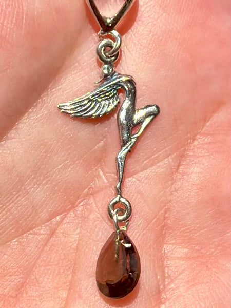 Smoky Quartz Fairy Pendant