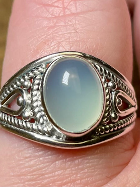 Aqua Chalcedony Ring Size 6