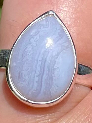 Blue Lace Agate Ring Size 5.5 - Morganna’s Treasures