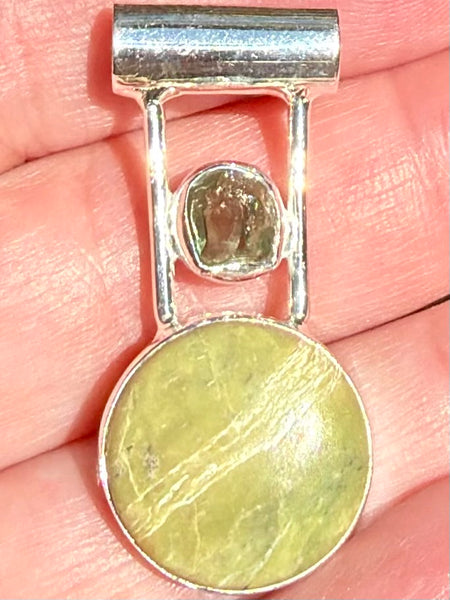 Imperial Opal and Green Apatite Pendant