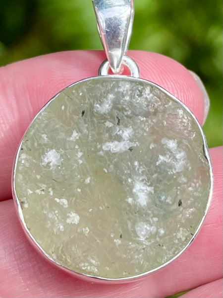 Rough Prehnite and Epidote Pendant - Morganna’s Treasures 