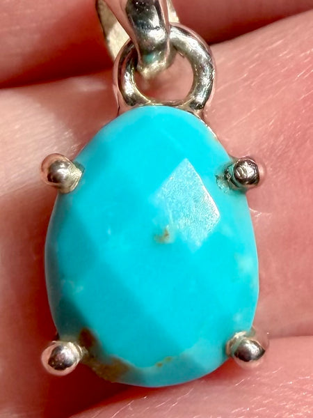 Faceted Blue Mohave Turquoise Pendant - Morganna’s Treasures