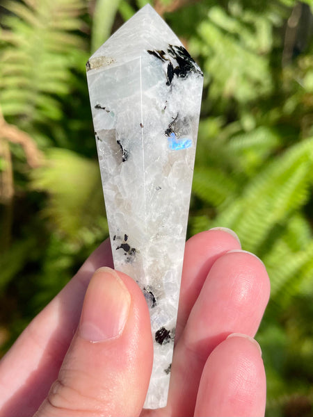 Rainbow Moonstone Crystal Healing Wand - Morganna’s Treasures 