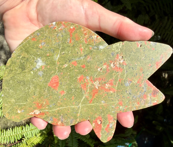 Amazing Unakite Turtle Charging Plate