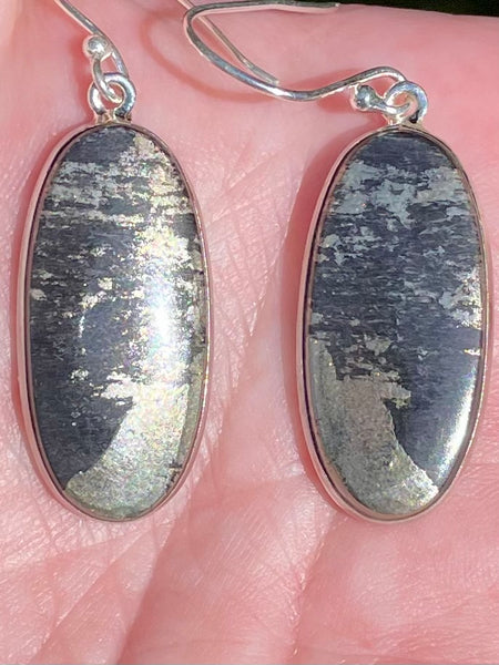 Pyrite in Magnetite (Healer's Gold) Earrings - Morganna’s Treasures