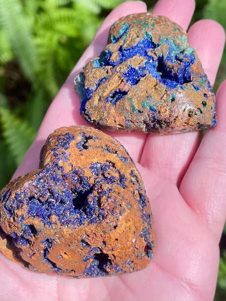 Azurite in Malachite Druzy Heart - Morganna’s Treasures