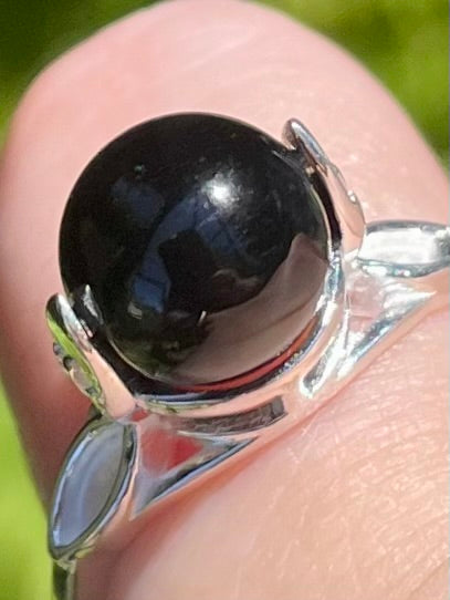 Black Onyx Meditation Spin Ring Size 7.5 - Morganna’s Treasures 