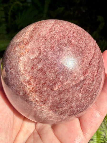 Large Strawberry Quartz Sphere