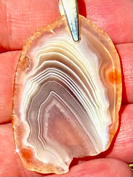 Botswana Agate Slice Pendant