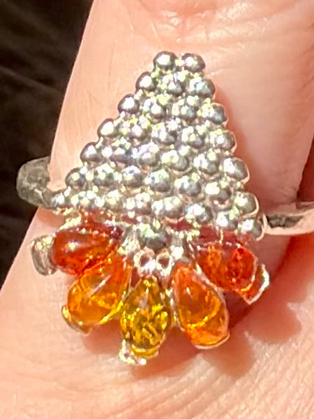 Baltic Amber Ring Size 6