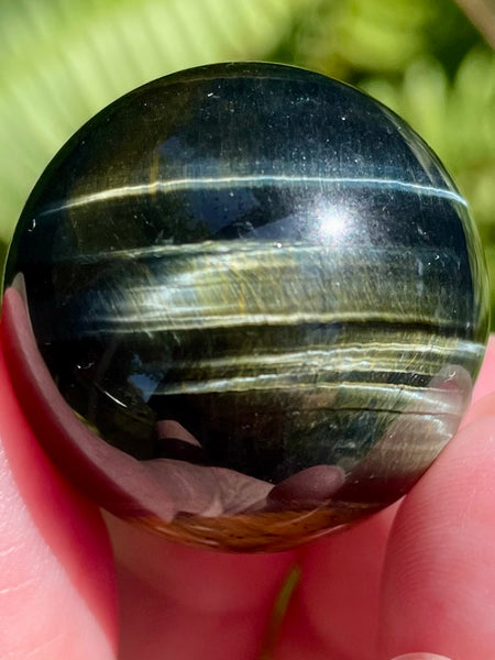 Blue Tigers Eye (Hawk’s Eye) Sphere - Morganna’s Treasures 