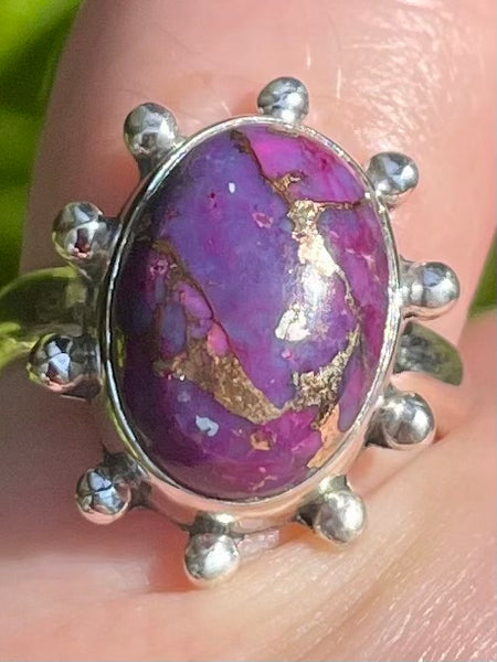 Purple Copper Turquoise Ring Size 6 - Morganna’s Treasures 