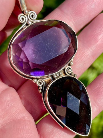 Large Purple Amethyst Pendant - Morganna’s Treasures 