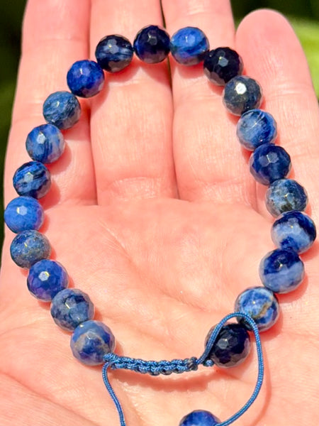 Adjustable Faceted Sodalite Bracelet - Morganna’s Treasures