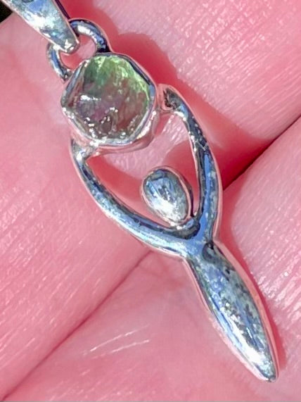 Green Apatite Goddess Pendant