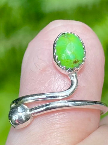 Green Mohave Turquoise Snake Ring Size 7 - Morganna’s Treasures 