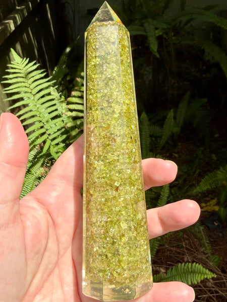 Peridot Orgonite Tower - Morganna’s Treasures