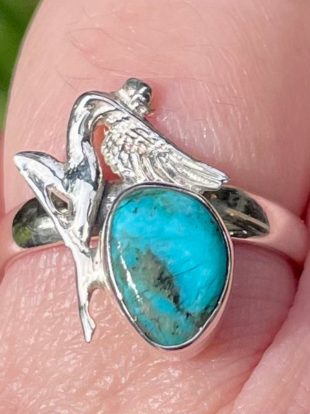 Angel Blue Mohave Turquoise Ring Size 8 - Morganna’s Treasures 